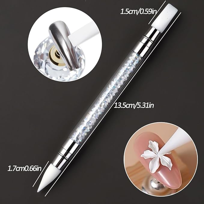 SUTOZMIWE Chrome Nail Powder and 3D Nail Gel Kit, Metallic Mirror Glitter Effect Chrome Powder For Nail Art, Holographic Aurora Iridescent Dip Dust Pigment and 10g Sculpting Gel Set for Nail Decor DIY