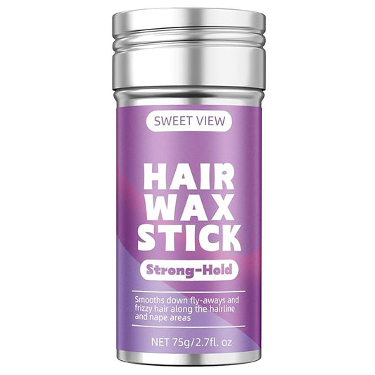 SWEET VIEW Hair Wax Stick, Flexible Hold Slick Back Hair Balm for Tame Flyaways, Frizz, Sleek Ponytails, Buns, Styling Accessory for Women, Girls