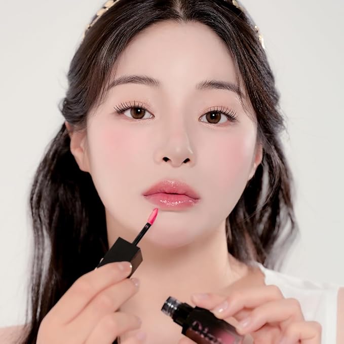 DINTO Blur-Glowy Lip Tint - Glossy Finish, Hydrating, Long Lasting, Lightweight Texture, Non-Sticky, Vegan & Cruelty-Free, K beauty (218 Memento Mori, 0.11 fl.oz)