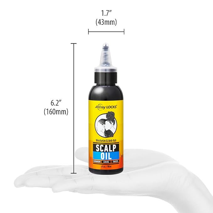 AllDay Locks Braid Foam - Long Lasting Mousse for Style & Shine, Braiding Foam for Women & Men, Sets & Seals for Easy Styling, Textured Haircare & Styling Protection - 8 oz Bottle (Braid Scalp Oil)