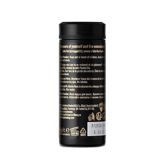 STMNT Grooming Goods Wax Powder, 0.53 oz | Semi-Matte Finish | Added Grip and Volume | Medium Control | Easy To Wash Out | Fuller Feeling Hair