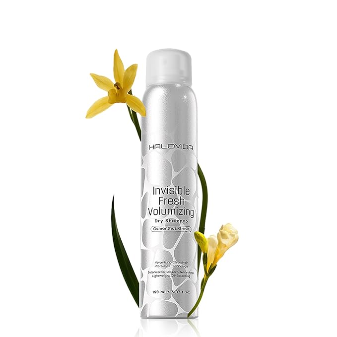 HALOVIDA Dry Shampoo for Women, Invisible Dry Shampoo Spray (Pro) for All Hair Leaves No White Residue, Absorb Oils, Volumizing & Refresh Hair for 72 Hours, 5.07 Fl Oz (Osmanthus Grove)