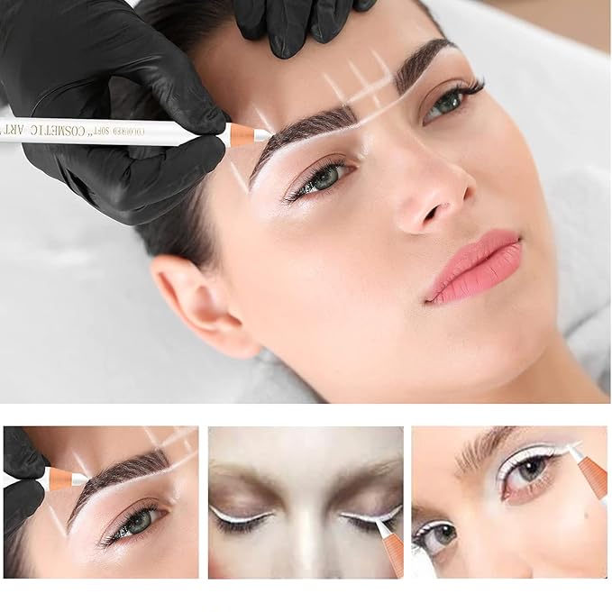 KAIQIKAIXI 6Pcs Multicolor Waterproof Eyebrow Pencils Makeup Set For Marking, Filling And Outlining, Tattoo Makeup And Microblading Supplies Kit-Hard Refills Are Easy To Color (colour)