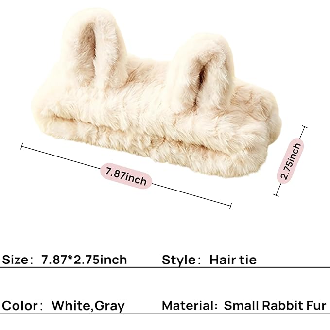Jimmidy Large Cat Ear Headband,Cute Women Spa Headbands,Face Wash,Skincare Makeup Hairband,Stylish Accessory,Gift for Women,Soft Coral Fleece Headband(black)