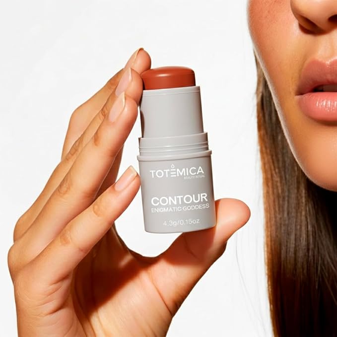 TOTEMICA Cream Contour Stick, “Enigmatic Goddess” by Ana Patricia, Cool Toned Sculpting Makeup, Soft Matte Cream Formula, Long-Lasting Blendable Face Shaping Stick | 0.15 oz - Tinto Glow