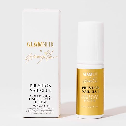 Glamnetic x GLAMZILLA Super Strong Brush On Nail Glue | Brush Tip Applicator, Mess Free, Travel Friendly, Vegan | Durable & Long-Lasting | .24 fl. oz.