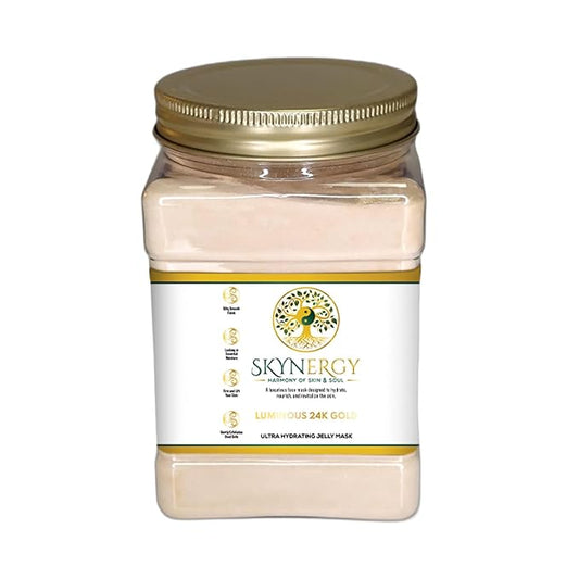 Luminous 24k Gold Jelly Mask - Professional Grade hydroglo Jelly Face Masks Skin Hydration, Radiance & Glow, Suitable for all Skin Types - Vajafacial Jelly Mask |12 Applications (30Fl Oz)