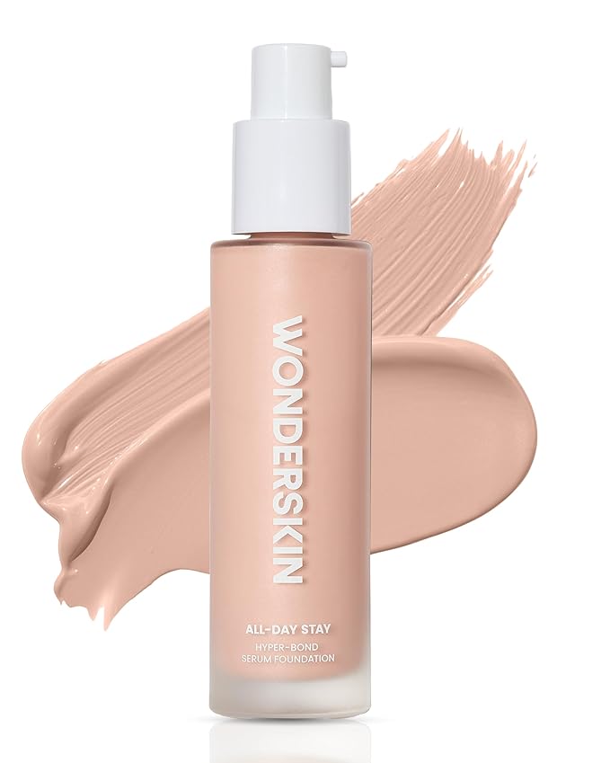 Wonderskin Hyper Bond All-Day Stay Serum Foundation – Waterproof, Transfer-Proof, 24HR Longwear Face Makeup with Niacinamide & Hyaluronic Acid – Lightweight, Natural Finish (Haze)