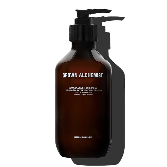 Grown Alchemist Restorative Hand Cream. Vanilla and Orange Peel. Non-Greasy Moisturizer to Soothe & Soften Hands, 10.1 Ounce (300 mL)