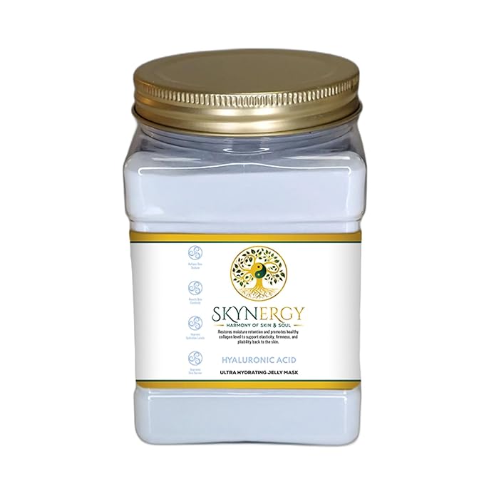 Hyaluronic Acid Jelly Mask - Professional Hydro Glo Peel-Off jelly Mask for Hydration, Soothing & Glowing Skin, Suitable for All Skin Types, Vajafacial Jelly Mask | 12 Applications (30 Fl Oz)
