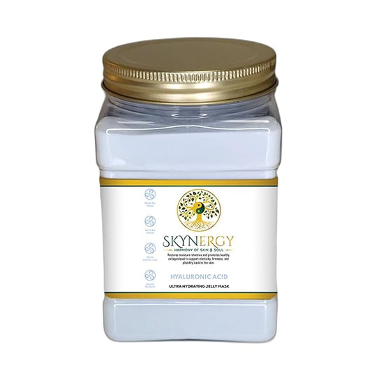 Hyaluronic Acid Jelly Mask - Professional Hydro Glo Peel-Off jelly Mask for Hydration, Soothing & Glowing Skin, Suitable for All Skin Types, Vajafacial Jelly Mask | 12 Applications (30 Fl Oz)