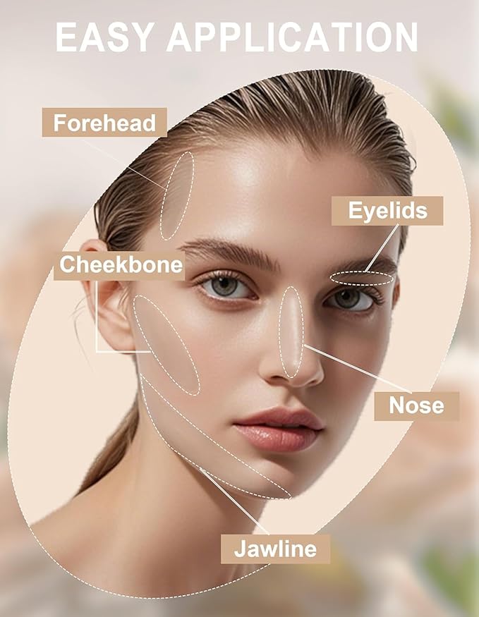 Cool Toned Contour Palette with Mirror, Taupe Grey Contour Powder for Fair Pale Light Cool Toned Skin, Nose Contouring Bronzer Powder with Face Wavy Bristles Brush