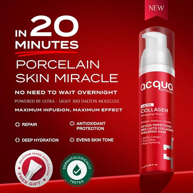 Red Lacto Collagen Wrapping Mask – Anti-Wrinkle & Firming Face Mask with 300Da Collagen + Probiotic Ferment – (70ml)