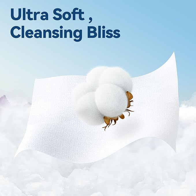 Winner Soft Face Towels, 100% USDA Biobased Facial Towels, 2 Packs per Case, 12 Bags Total
