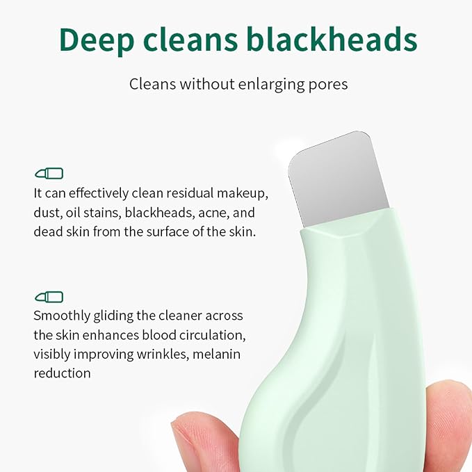 Vangines Silicone Nose Blackhead Remover/Face Spatula for Deep Cleaning Black Head Removal.Mild and Safe Skin Scrubber for Remove Facial and Nose Ehead（Green）