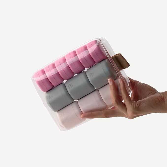 Cadence Parcel - Clear Kit with Magnetic Closure - Durable and Leak-Resistant Travel Toiletry Kit - TSA-Compliant & Modular Design - Hygiene Bag for Travel Essentials - 1 Qt - Chestnut