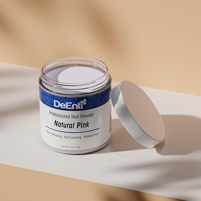 DeEnti Acrylic Nail Powder - 4oz Natural Pink|Professional Grade, Bubble-Free Acrylic Powder for Nails | Long-Lasting, Chip-Resistant Nail Acrylic Powder for Carving, Extensions & Fake Nails