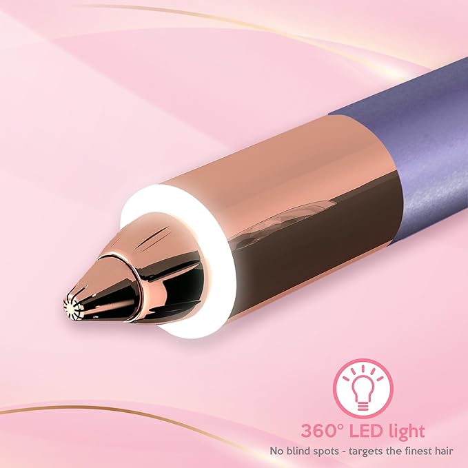 iMusthav Eyebrow Hair Remover for Women | 18K Gold-Plated Head | 360° LED Light Portable Painless Electric Epilator·