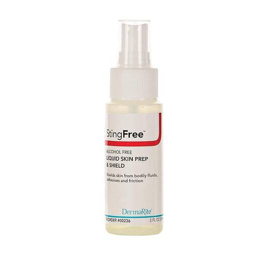 DermaRite's StingFree, Liquid Skin Prep & Shield - Alcohol-Free Spray, Shields from Body Fluids, Adhesives and Friction - Spray Bottle, 2 oz., 3 Count