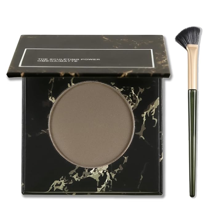 Erinde Cool Toned Contour Palette, Taupe Grey Contour Powder for Fair Pale Light Cool Skin Tones, Lightweight, Ultra-Blendable, Multiuse Goth Contouring Face Sculpting Bronzer Makeup, 01 Gray Brown