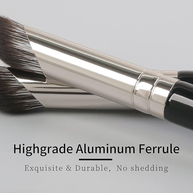 Mini Angled Concealer Brush Under Eye, Concealer Brush, Small Nose Contour Brushes, Nose Brush Contour, Angle Concealer Brushes, Small Concealer Brushes, Angled Brush - Black, 8S