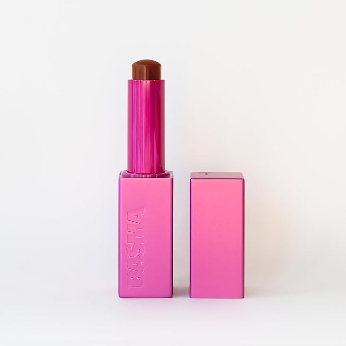 BASMA BEAUTY The Foundation Stick, Long-Lasting Formula with Aloe Vera, Vitamin E, Multi-Use Coverage for Foundation, Concealer, Contour (Shade 007 For deep skin with warm golden undertones.)