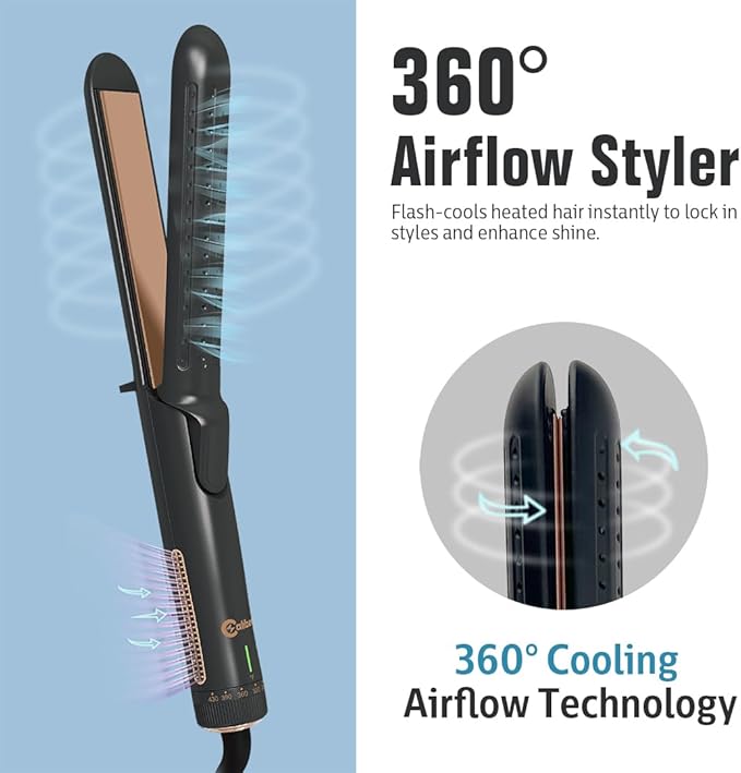 Caliber Breeze XL Hair Styler, 2-Inch Ceramic Plates, CoolAir Technology, 280-430°F Temperature Range