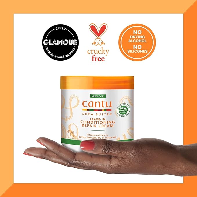 Cantu Shea Butter Leave-In Conditioning Repair Cream, 16 Ounce (Pack of 3)