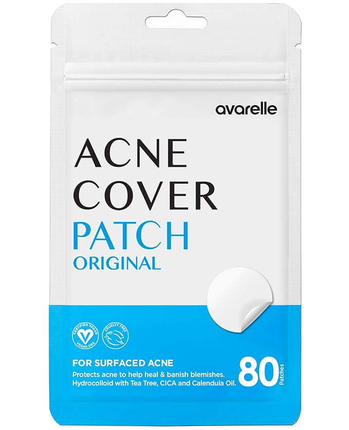 AVARELLE Pimple Patches (40 Count) Hydrocolloid Acne Patches, Acne Treatment for Blemishes and Zit with Tea Tree Oil, Calendula Oil and Cica Oil for Face, Vegan, C (40 CT + 80 CT + Fit + Variety)