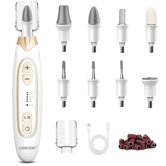 Cordless Electric Nail File Set, Rechargeable Toe Nail Buffer and Sander, Toenail Grinder for Thick Toenails, Manicure Pedicure Drill Kit, Hand Feet Nails Care Tool for Women Men Seniors Human