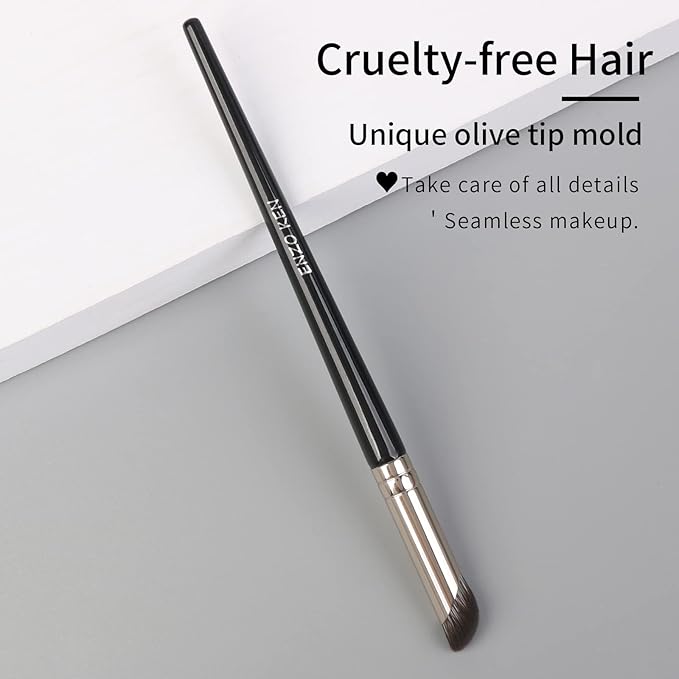 Mini Angled Concealer Brush Under Eye, Concealer Brush, Small Nose Contour Brushes, Nose Brush Contour, Angle Concealer Brushes, Small Concealer Brushes, Angled Brush - Black, 8S