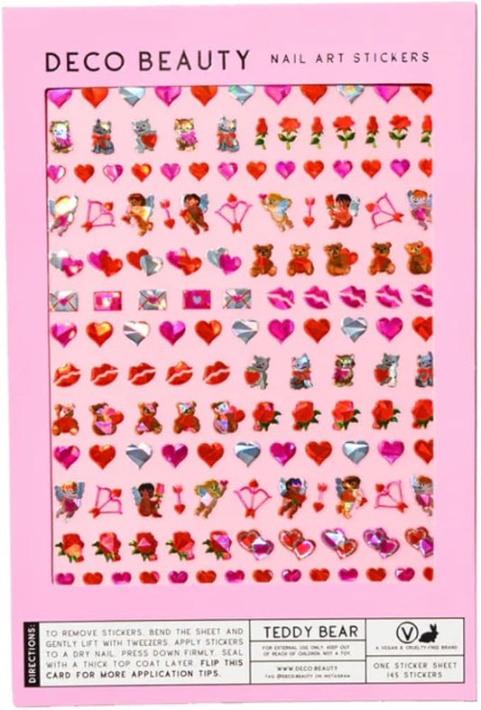 Deco Beauty Teddy Bear - Super Thin & Easy-to-Apply Nail Art with The Cutest Designs - Durable & Long-Lasting Nail Art Stickers and Decals for Women, for DIY at-Home Manicures & Salon-Quality Nails