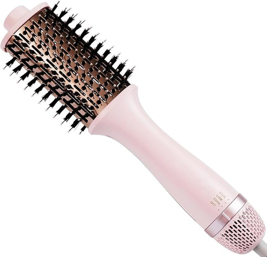 Zelladay One-Step Volumizer Blow Dryer Brush, Titanium Hot Hair Brushes, Dual lonic Technology, More Smooth & Less Frizz, Fast Salon-Style Blowouts, Travel-Ready（AirSleek）
