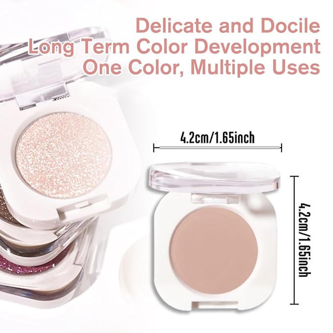 Rosy Brown Matte Single Eyeshadow, Lightweight Blendable Mini Eye Shadow for Older Women, Monochrome Eyeshadow Palette Makeup Pigmented Waterproof, Vegan & Cruelty-Free, 05