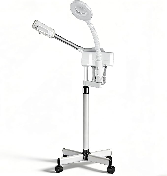Nova Microdermabrasion Professional 2 in 1 Facial Steamer for Face Deep Cleaning Ozone Face Steamer with 5X Magnifying Lamp Hot Mist Function for Salon Spa Home Beauty Equipment