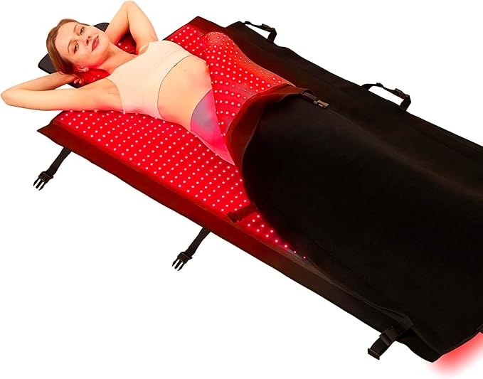 Largest 2570 LEDs Full Body Red Light Therapy Mat, Premium TPU Red Light Therapy for Body Pain Relief, 660nm 850nm Infrared Light Blanket with Adjust Timer & Intensity, Pro Therapy Mat at Home
