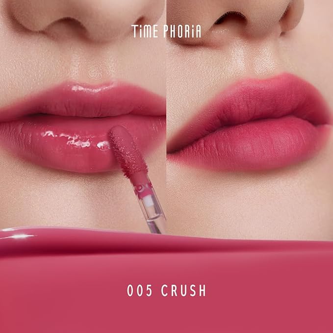 Altera Blurring Lip Tint 005 Crush, True Pink Glossy to Soft Matte Finish, Blur Lip Lines, Weightless No-Sticky Airy Velvet Texture, Vibrant Hydrating Long-Lasting Lip Stain