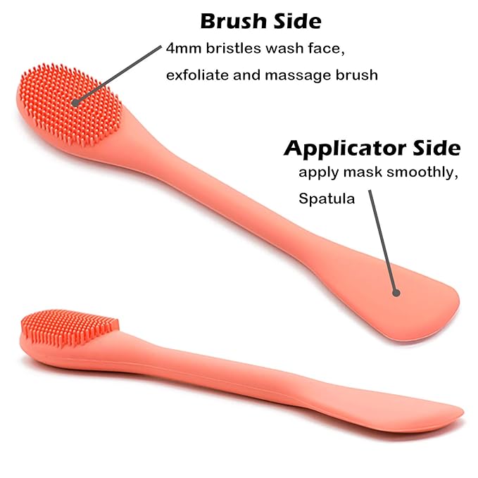 RamPula Silicone Face Mask Brush, Face Scrubber for Gentle Exfoliating & Hairless Moisturizers Applicator Tools for Apply Mud, Clay, Charcoal Mixed Mask, Cream, Lotion