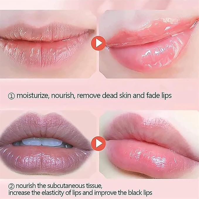 Lip Balm Sleeping Lip Mask, Long-Lasting Nourishing & Moisturizing Lip Night Care Lip Anti-chapped Lip Cream Lip Skin Care (Strawberry & Bee & Apple)