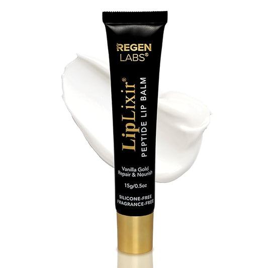 LipLixir Non Toxic Peptide Lip Balm – EWG® VERIFIED, All-Natural, Ultra-Clean, Hydrating, Doctor Approved Lip Gloss – Fragrance-Free with Shea, Cocoa & Coconut Oil, (Reformulated Thicker Formula)
