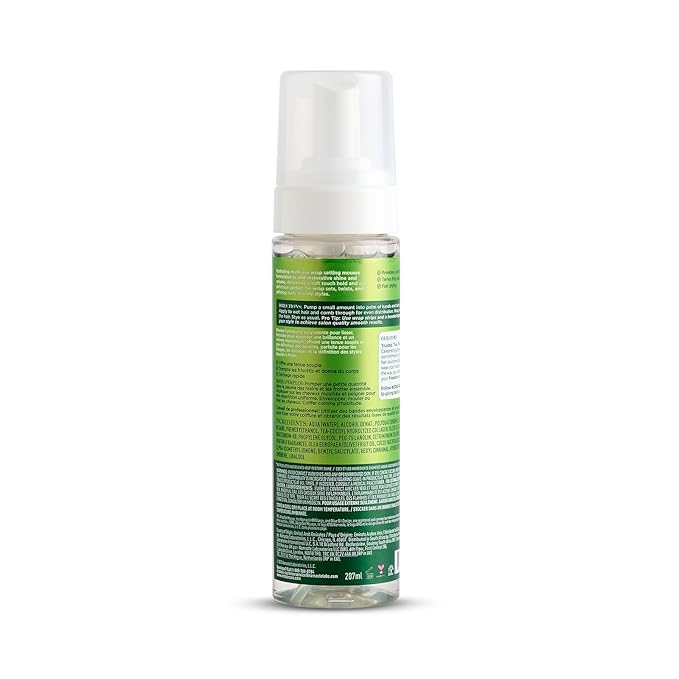 ORS Olive Oil Hold & Shine Wrap Set Mousse Infused with Coconut Oil for Restorative Shine 7 Ounce