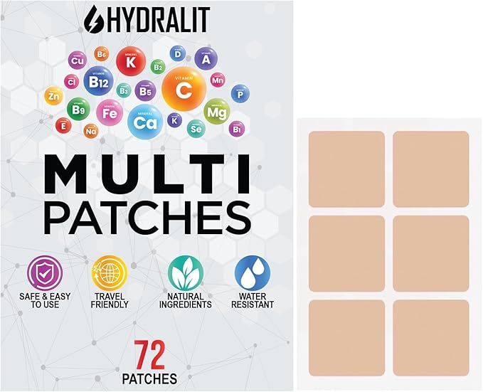 Hydralit Multi Topical Patch for Adults Men Women Travel Friendly 72 Pack