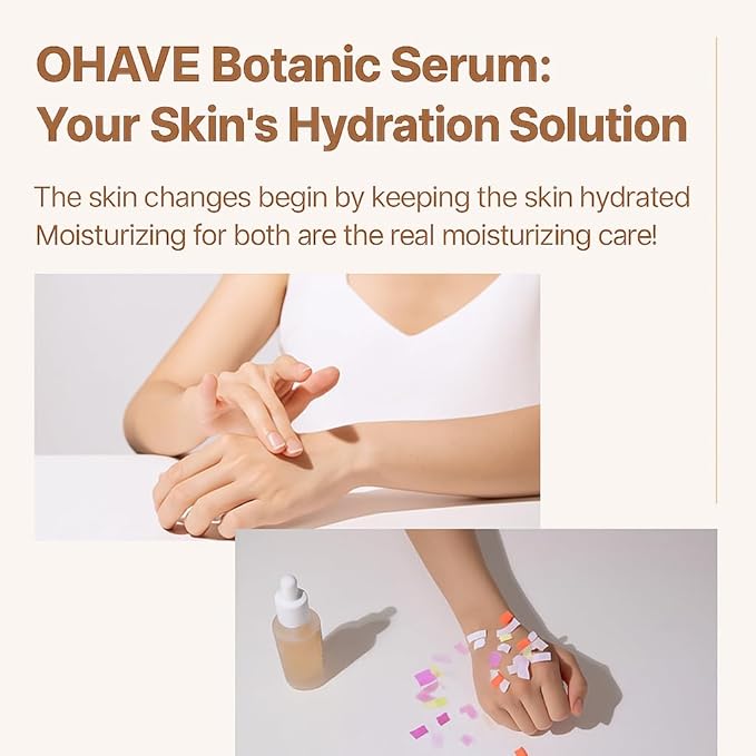 OHAVE Vegan Serum - Natural Ingredients for Even Skin Tone Skin Vitality & Firmness Care Cruelty Free Dermatologically Tested for Low Irritation Suitable for All Skin Types 20 Free Clean Beauty - 50ml