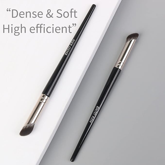 Mini Angled Concealer Brush Under Eye, Concealer Brush, Small Nose Contour Brushes, Nose Brush Contour, Angle Concealer Brushes, Small Concealer Brushes, Angled Brush - Black, 8S