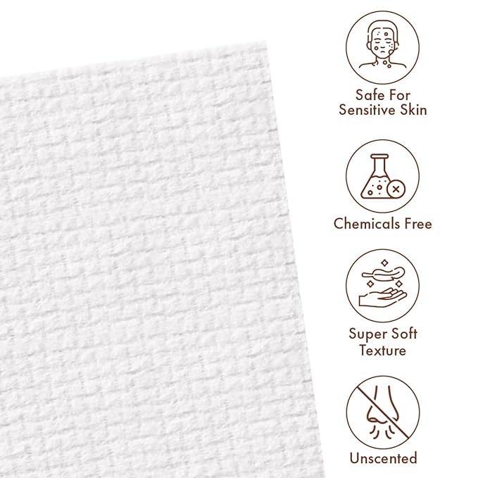 taktick Disposable Face Towels, 50 Count Ultra Soft Facial Towels for Gentle Cleansing, Face Cloths for Washing Face, Ideal Face Towels for All Skin Types, Perfect for Home and Travel, White