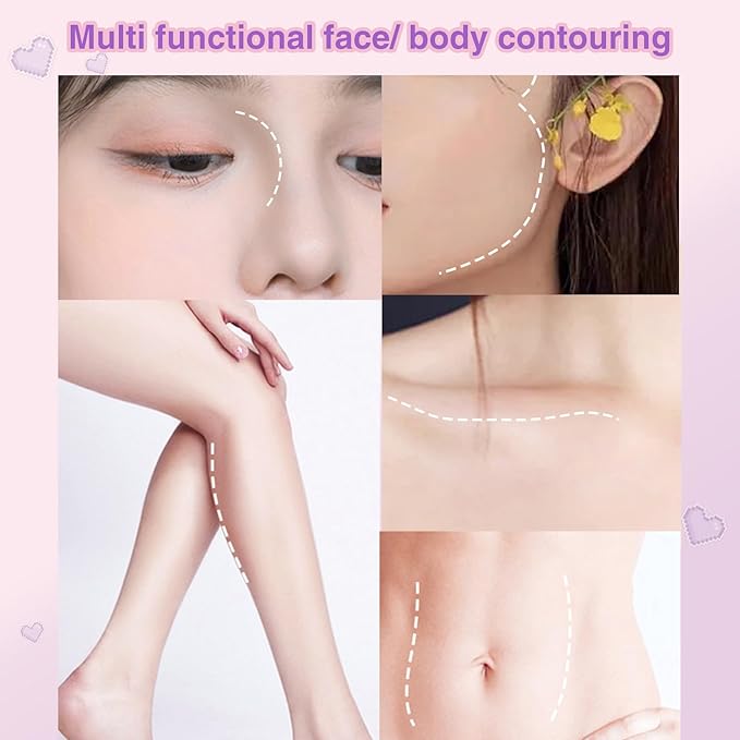 Face Highlighter Contour Shading Palette Sculpting Long-lasting Shimmer Pressed Powder Smooth Matte Finish Makeup for Warm Fair Toned Skin with Mirror