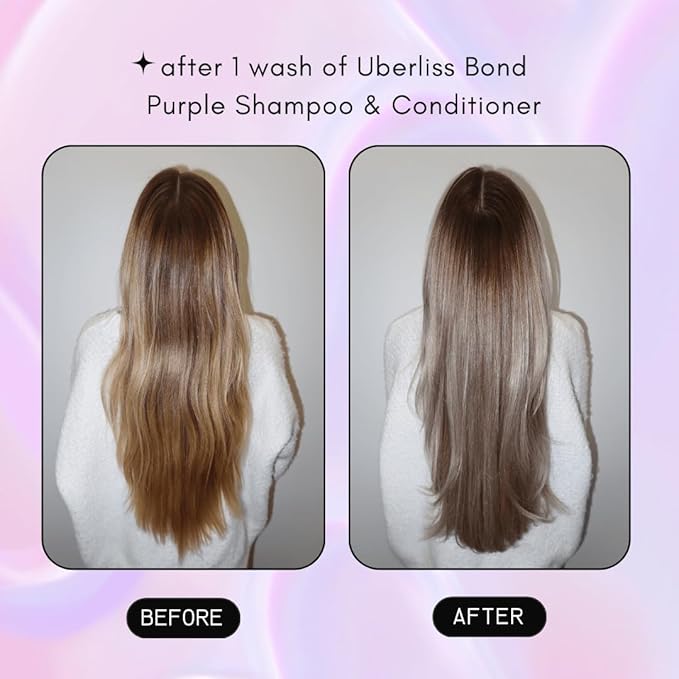 UBERLISS Bond Purple Shampoo for Blondes 10oz - Hair Toner for Blonde Hair - Purple Toner for Brassy Hair - Hydrating & Moisturizing - Sulfate Free - Vegan