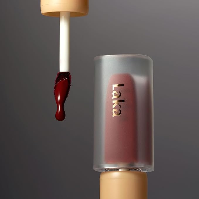 Laka Fruity Glam Tint, 4.5g/0.15oz, Glowing Lip Stain with Wide Color Spectrum, Hydrating & Lightweight Texture, Long-Lasting Bold Stain, Non-Sticky, Vegan, K-Beauty (#119 Dreaming)