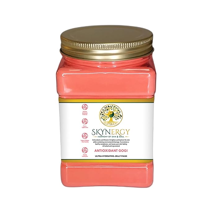 Antioxidant Gogi Jelly Mask - Professional Peel Off Hydro Glo face Mask for Hydration & Glow - Vajafacial Jelly Mask - Suitable for all Skin Types for Home Use |12 Applications (30 Fl Oz)