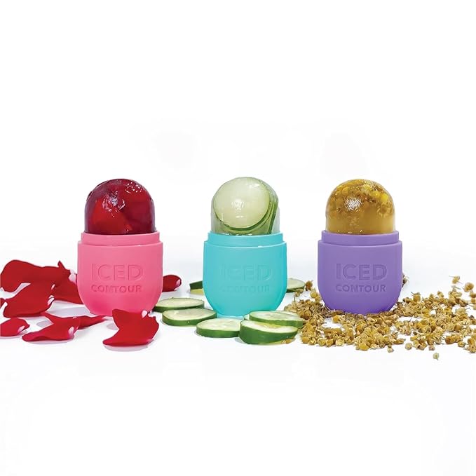 Ice Roller for Face, Ice Face Roller for Eyes, Neck and Cold Therapy for Injuries. Ice Mold for Face Massager, Skin Care. Remove Fine Lines, Shrink Pores, Reduce Acne (Pink)